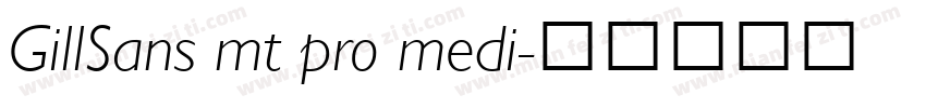 GillSans mt pro medi字体转换